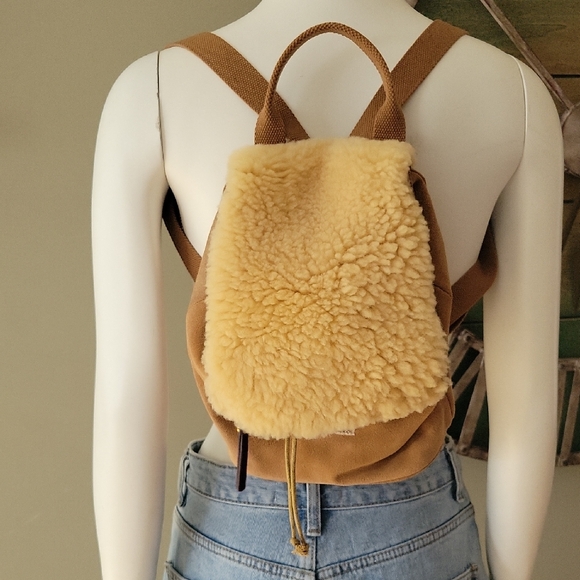 Ugg Nordie Suede And Sherling Mini Backpack - Picture 1 of 16